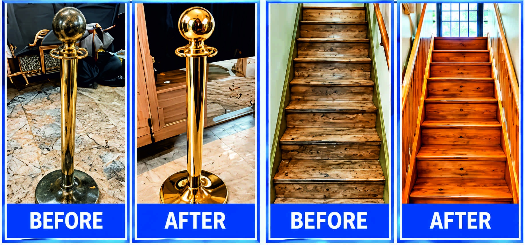 Official Crystal Clear before and after cleaning case study from company brochure
